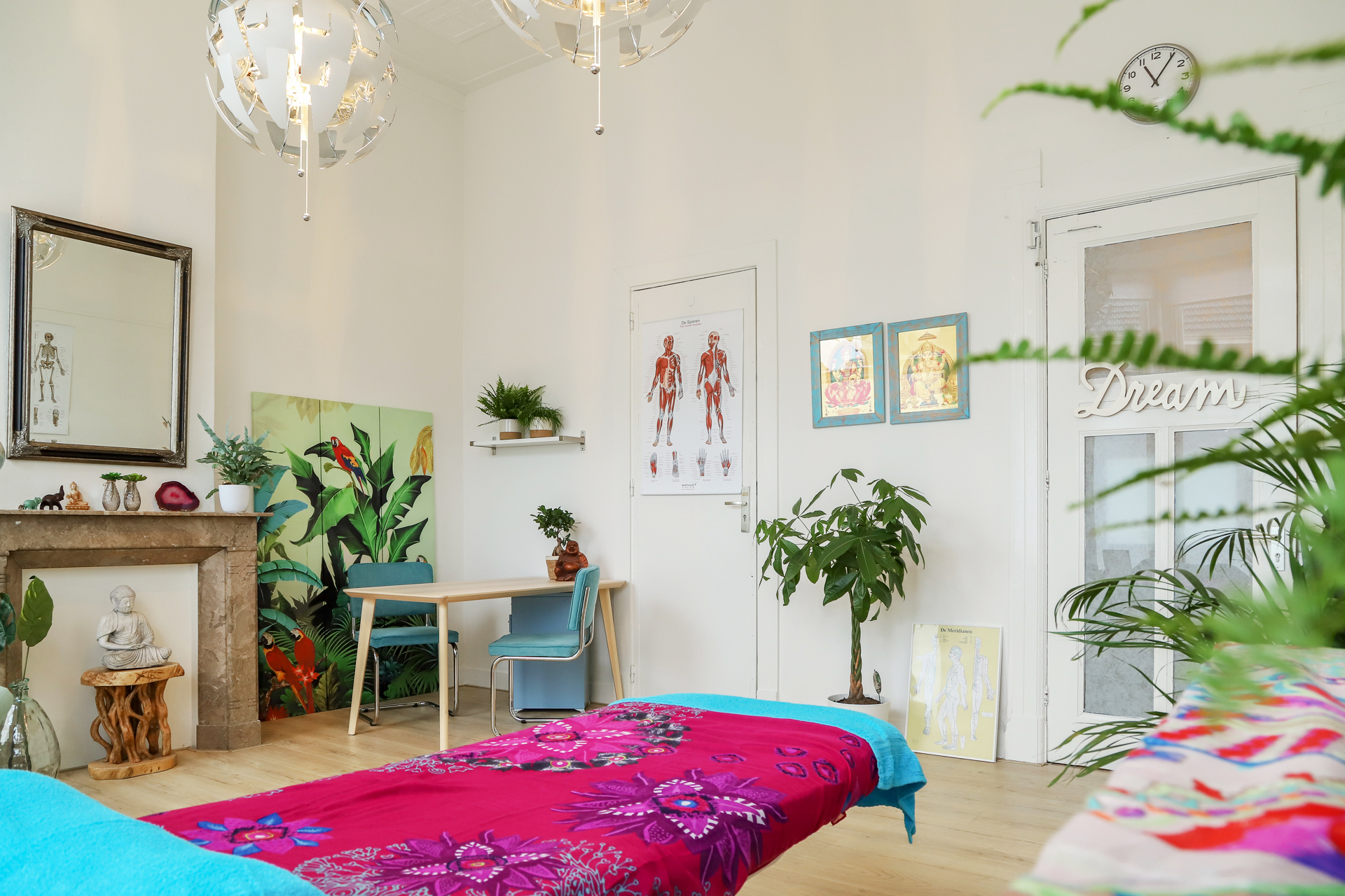 Praktijkruimte De Koning Te Rijk Jannet Veenbaas waar zij Shiatsu Massage en Coaching geeft 